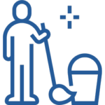 cleaning person icon