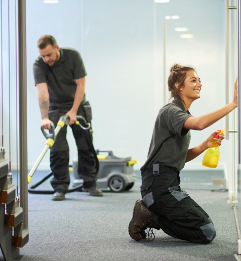 image of cleaning couple